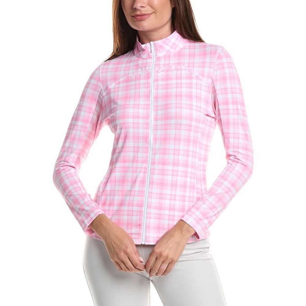 Gottex Womens Binding Zip Jacket, Pink